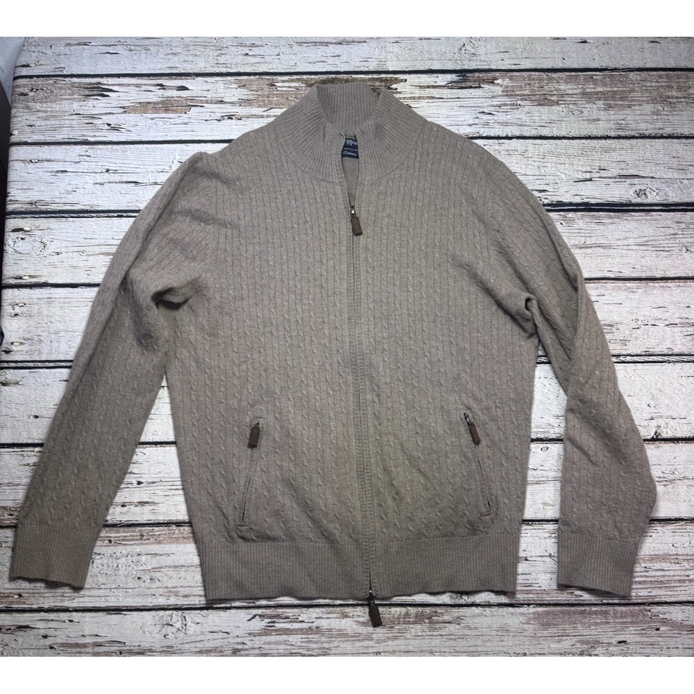 Gutteridge Full Zip Sweater‎ Men L Wool Cashmere Capsule Minimalist Academia